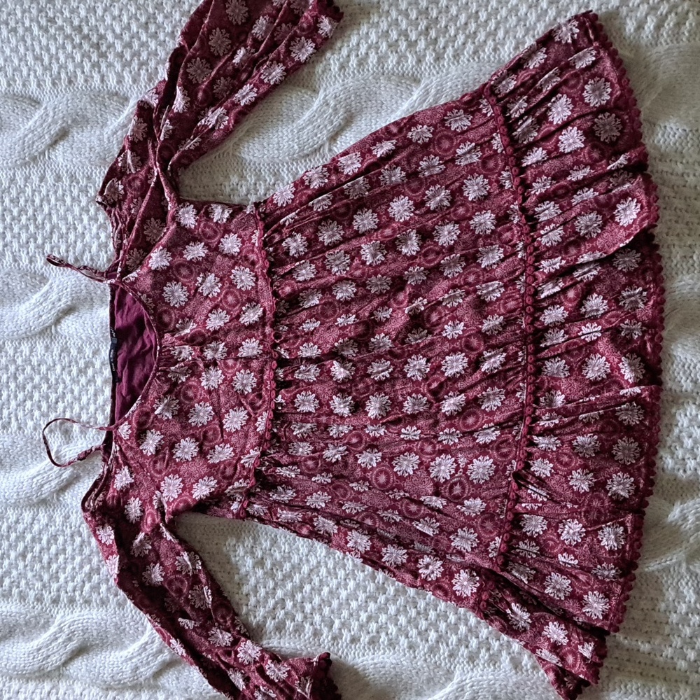Doe & Rae Burgundy Boho Dress from Modcloth